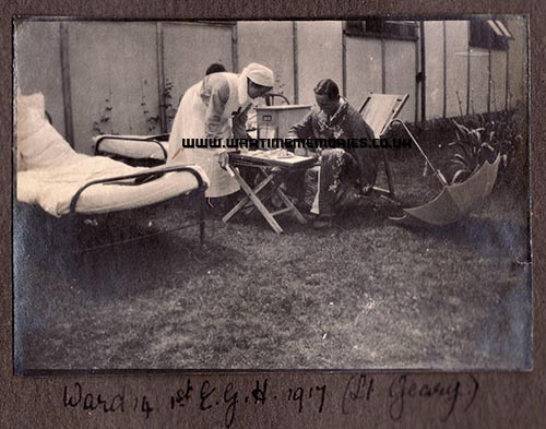 Nursing outdoors Ward 14 1st Eastern General Hospital